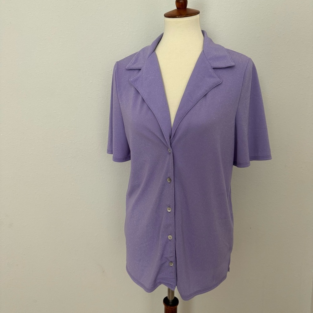 Dippin' Daisy's Purple Short Sleeve Button Down Shirt